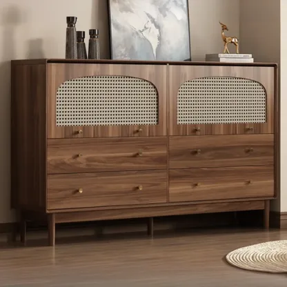  Mid-Century Modern Storage Cabinet for Parlor, Glass Door Image - 17