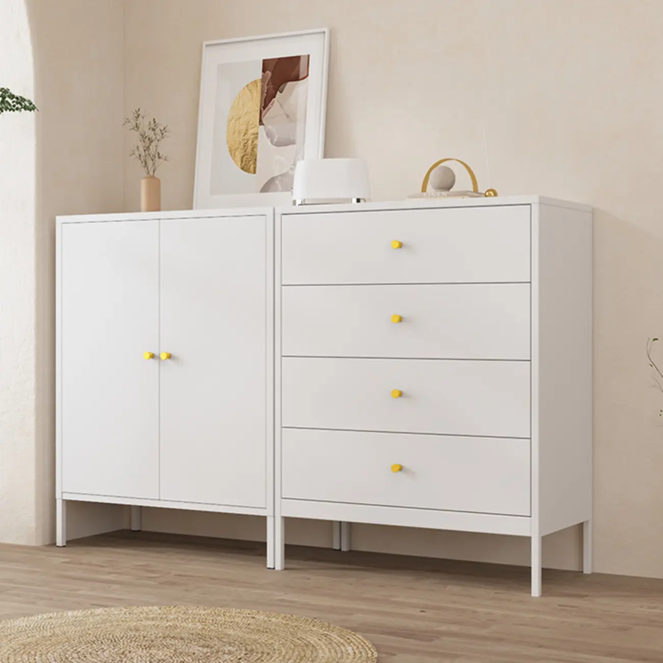 Stylish Accent Cabinet for Living Room with Doors & Drawers Image - 1 | homeyfad