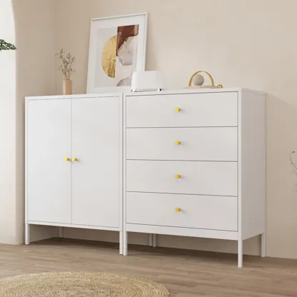 Stylish Accent Cabinet for Living Room with Doors & Drawers Image - 1