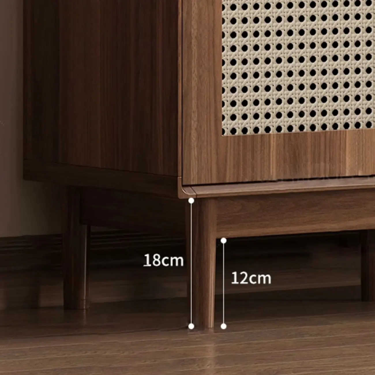  Mid-Century Modern Storage Cabinet for Parlor, Glass Door Image - 18 | homeyfad