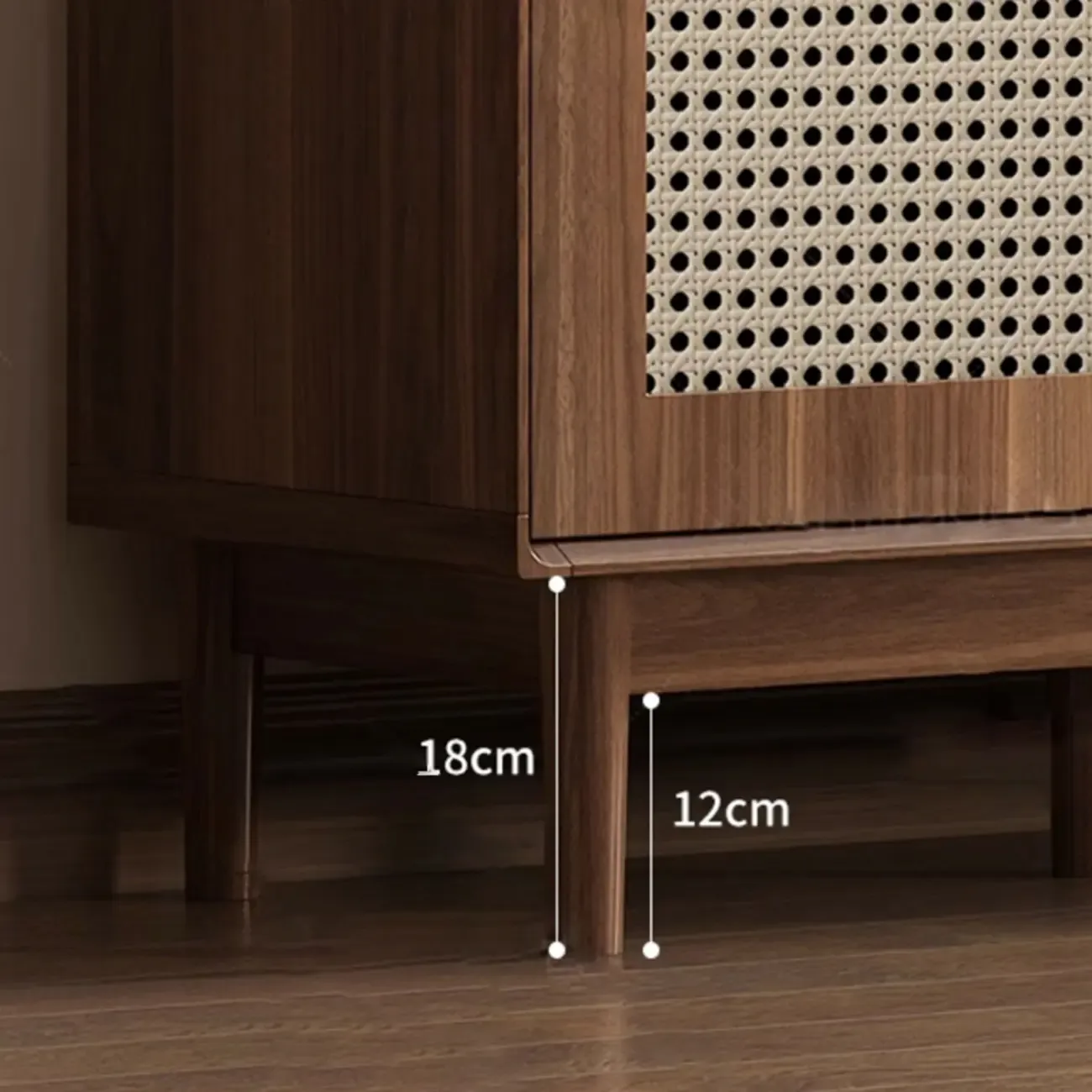  Mid-Century Modern Storage Cabinet for Parlor, Glass Door Image - 18