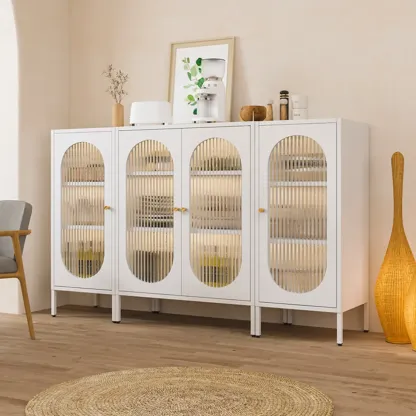 Stylish Accent Cabinet for Living Room with Doors & Drawers Image - 2