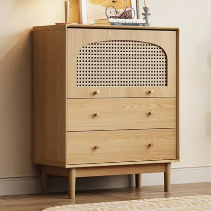 Mid-Century Modern Storage Cabinet for Parlor, Glass Door Image - 19