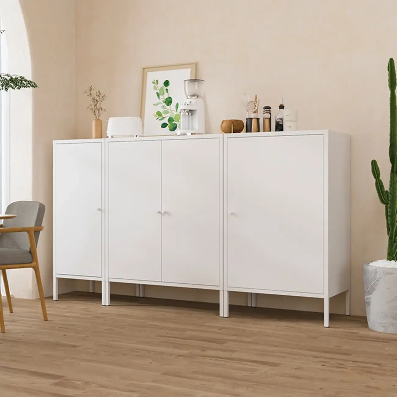 Stylish Accent Cabinet for Living Room with Doors & Drawers Image - 4