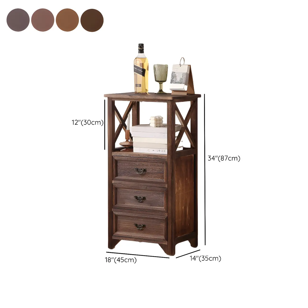 Industrial Rectangular Wooden Drawer Cabinet for Parlor Decor Image - 36 | homeyfad