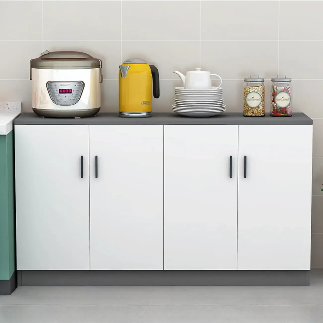 Modish Composite Wood Kitchen Cabinet for Kitchen Storage Image - 15