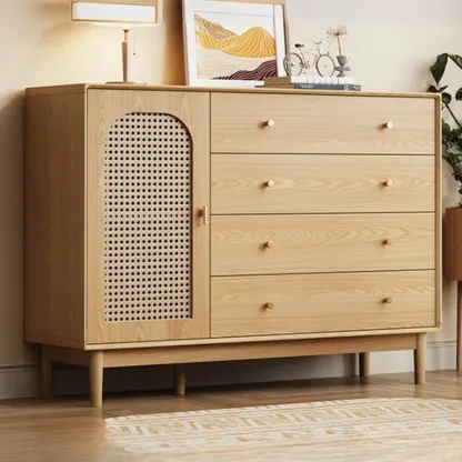  Mid-Century Modern Storage Cabinet for Parlor, Glass Door Image - 22