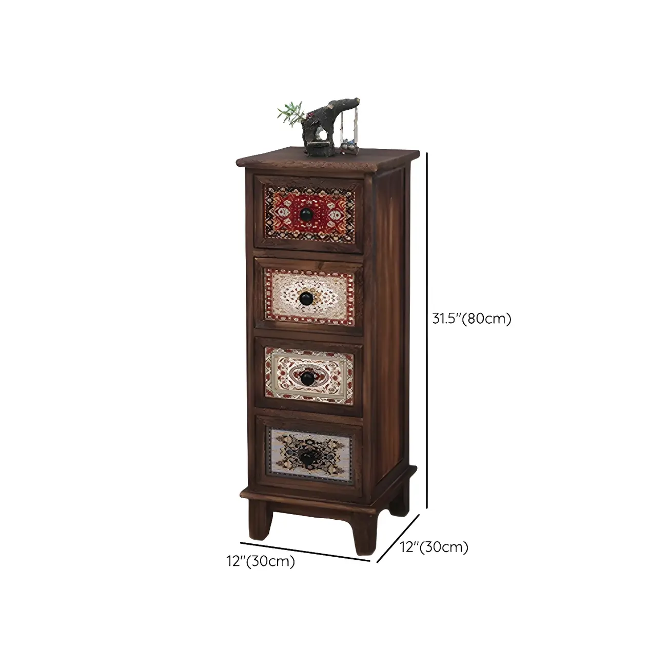 Industrial Rectangular Wooden Drawer Cabinet for Parlor Decor Image - 41 | homeyfad