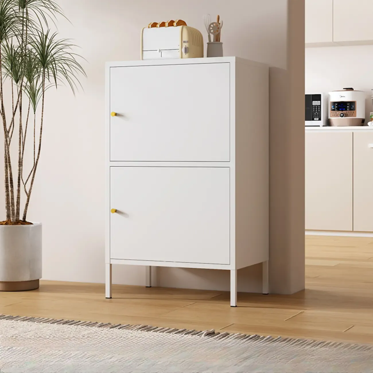 Stylish Accent Cabinet for Living Room with Doors & Drawers Image - 10