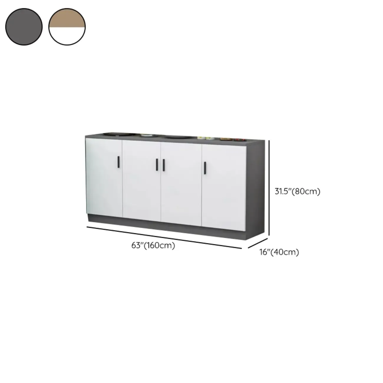 Modish Composite Wood Kitchen Cabinet for Kitchen Storage Image - 22