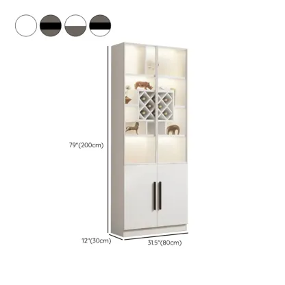 79" Modern Wooden Lighted Storage Cabinet for Indoor Display #size