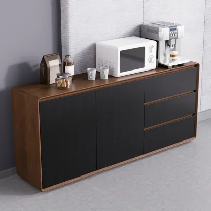 Modern Wooden Sideboard with Drawers for Kitchen Image - 3
