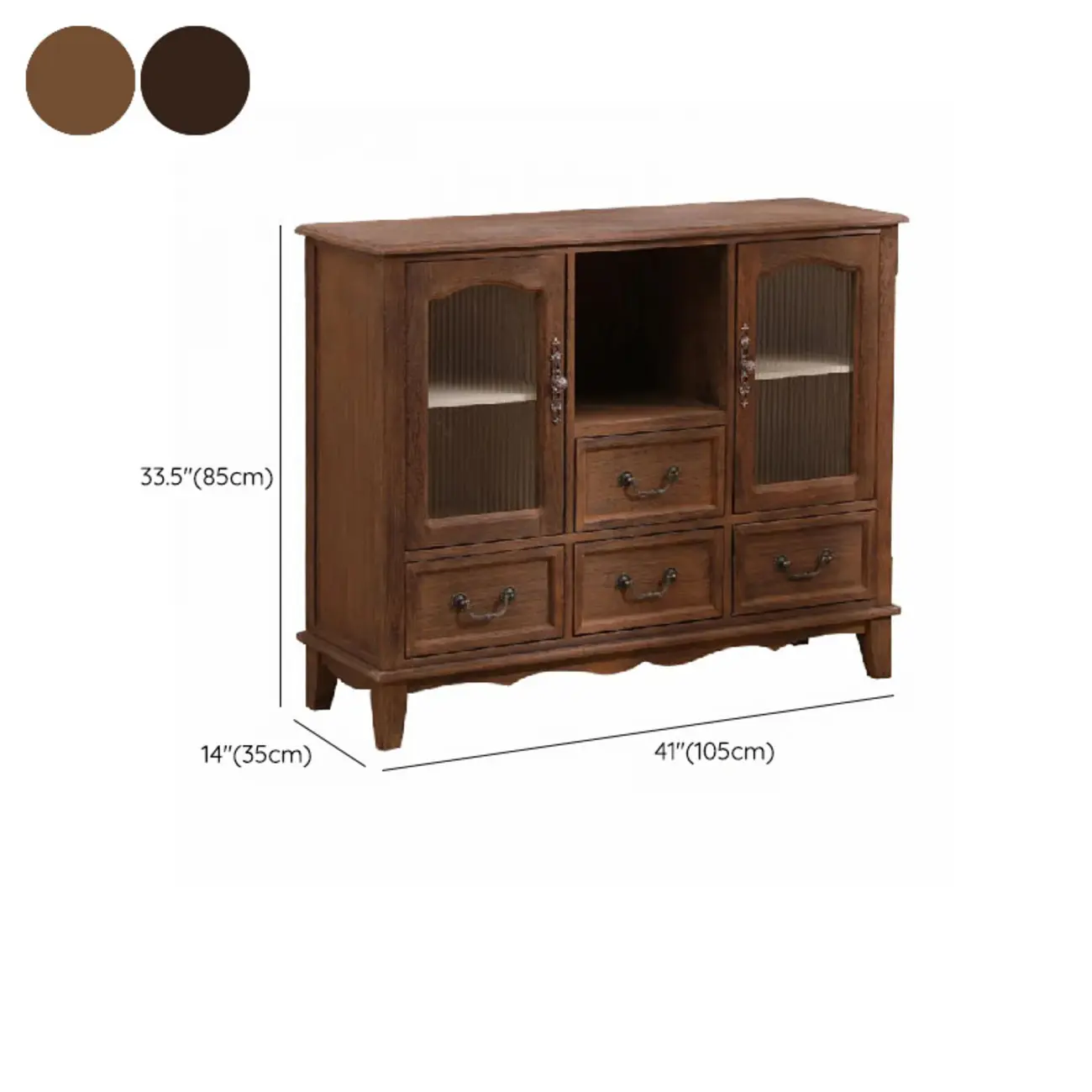 Rustic Wooden Cabinet with Rattan-Weaved for Living Room  #size | homeyfad