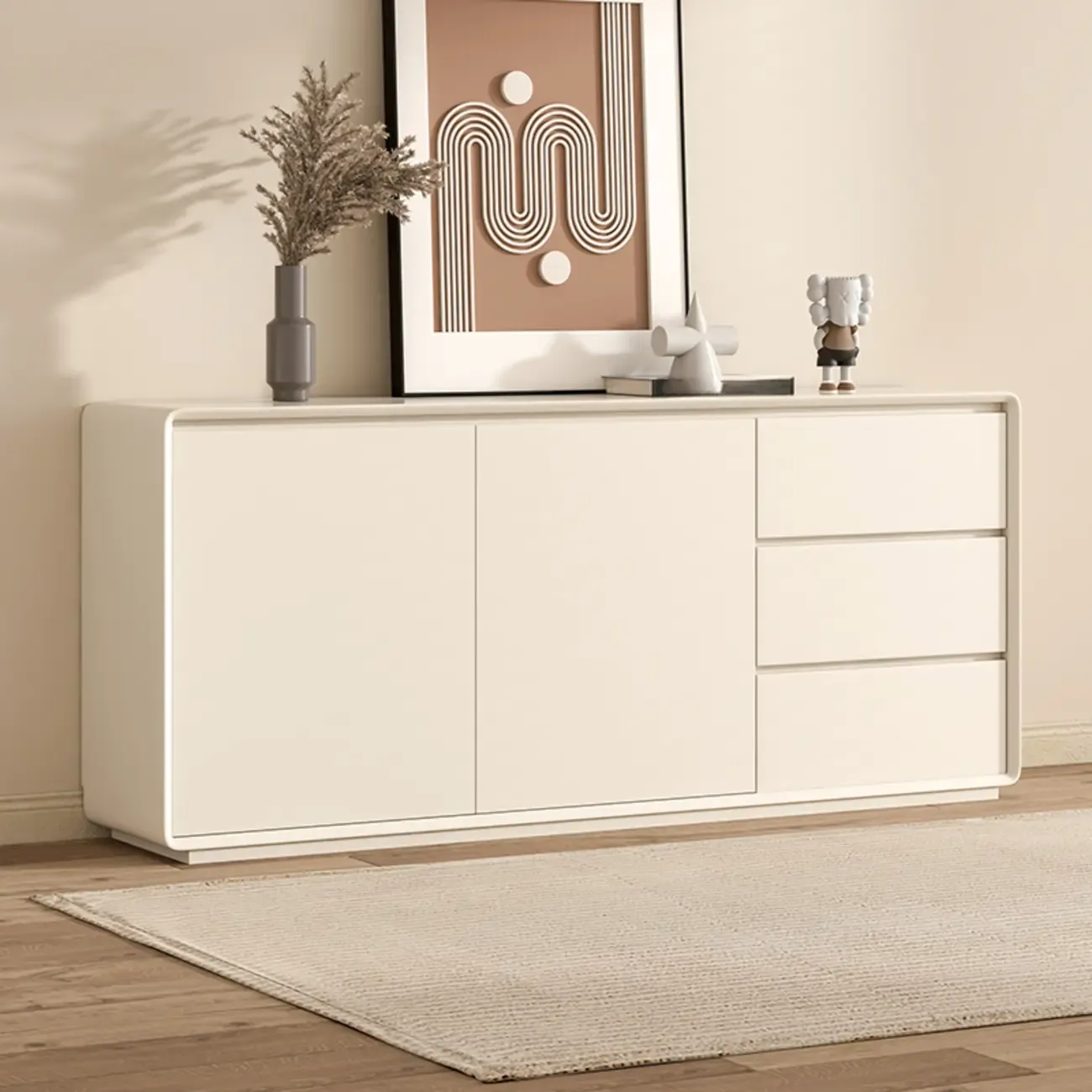 Modern Wooden Sideboard with Drawers for Kitchen Image - 11