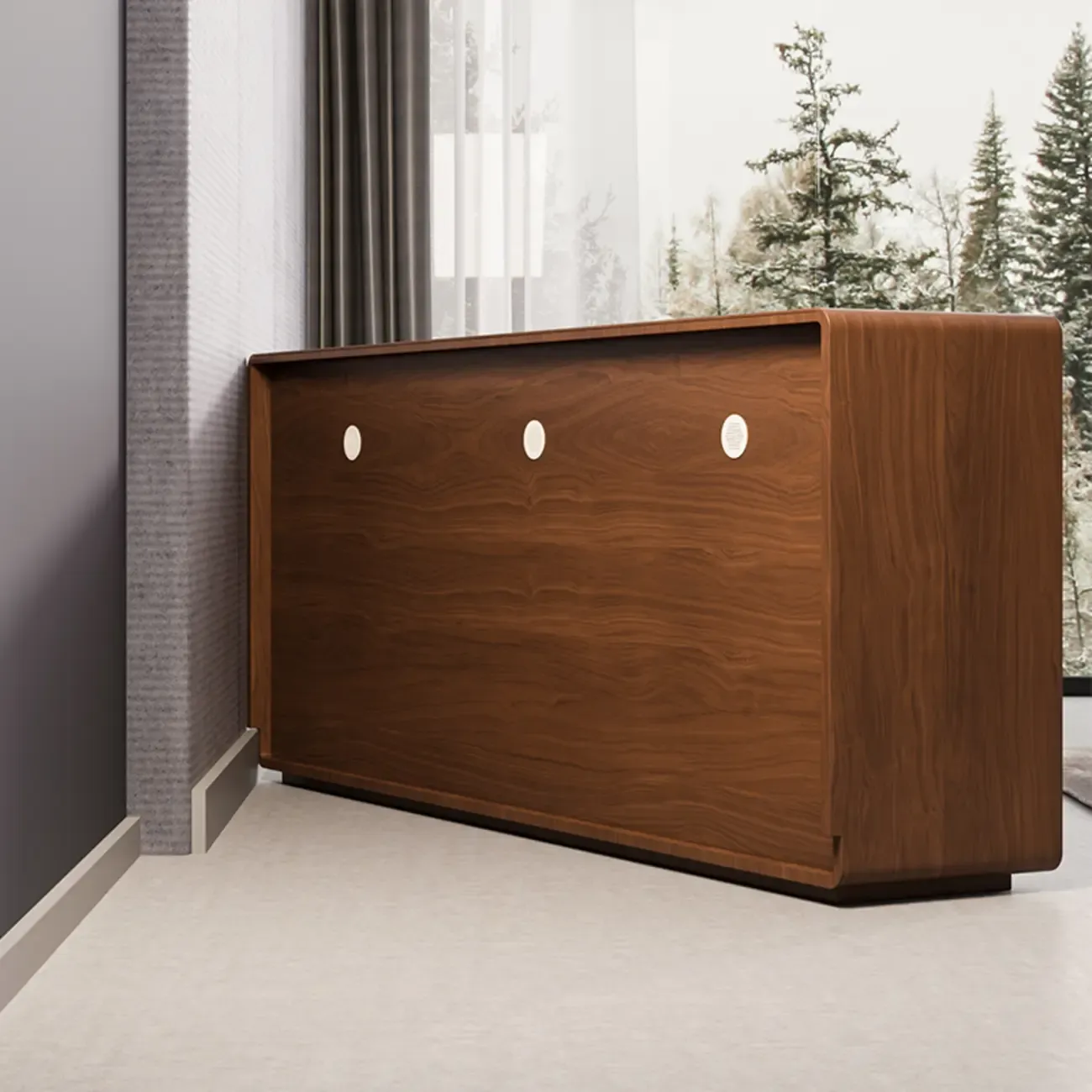 Modern Wooden Sideboard with Drawers for Kitchen Image - 12