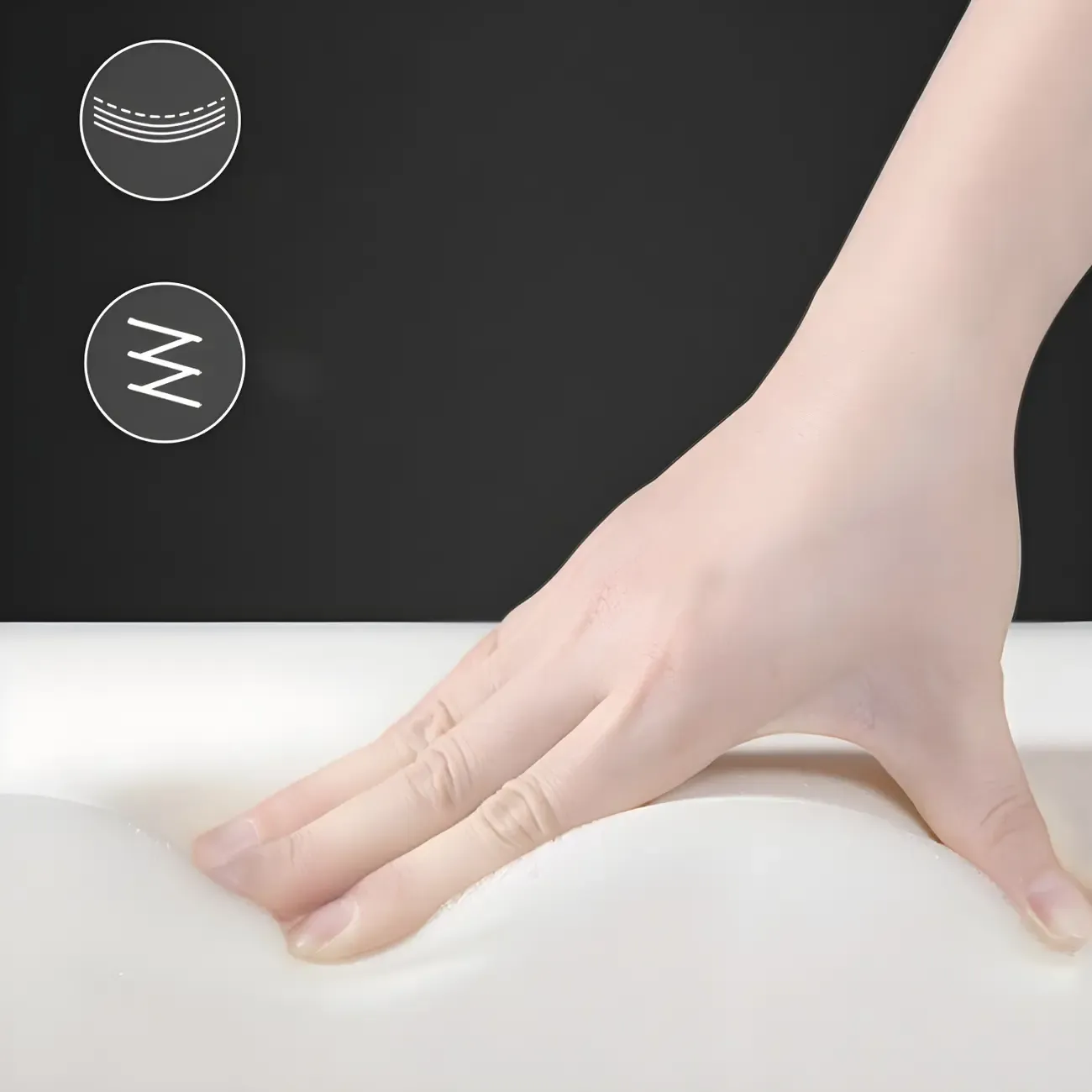 Modern Sheepskin Fabric Lounge Chair in Airy Blue Image - 13