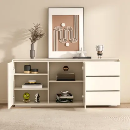 Modern Wooden Sideboard with Drawers for Kitchen Image - 16