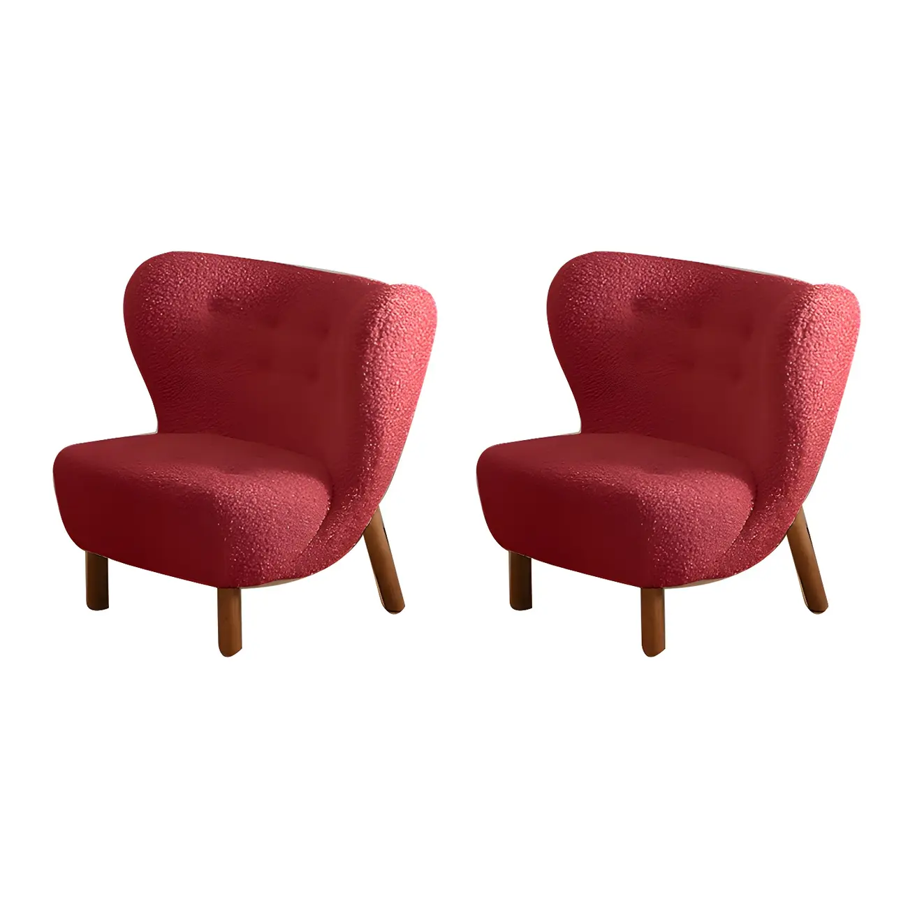 Modern Sheepskin Fabric Lounge Chair in Airy Blue Image - 20 | homeyfad