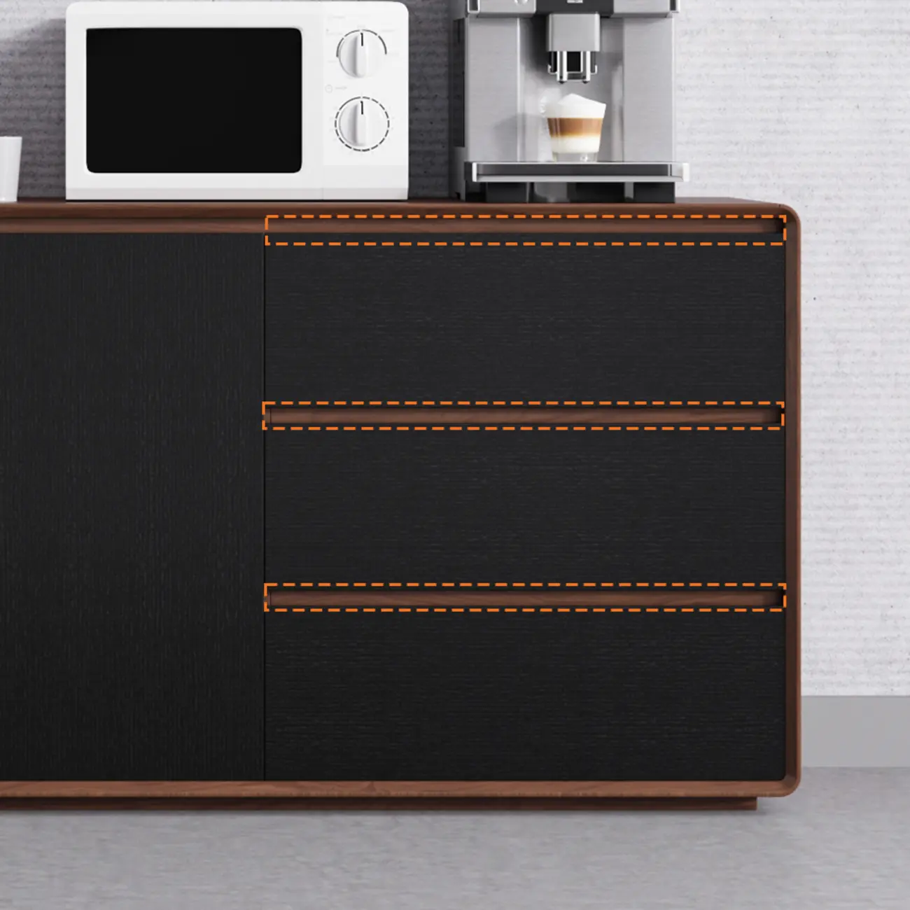 Modern Wooden Sideboard with Drawers for Kitchen Image - 20 | homeyfad