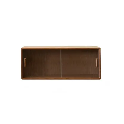 Modern Pine Rectangular Accent Cabinet for Home Display Image - 11