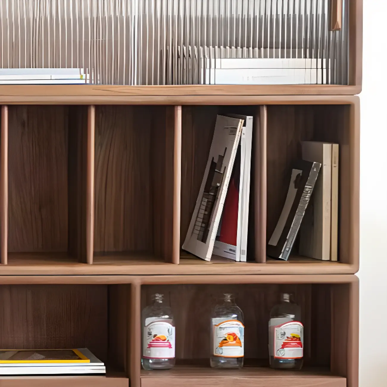 Modern Pine Rectangular Accent Cabinet for Home Display Image - 12 | homeyfad