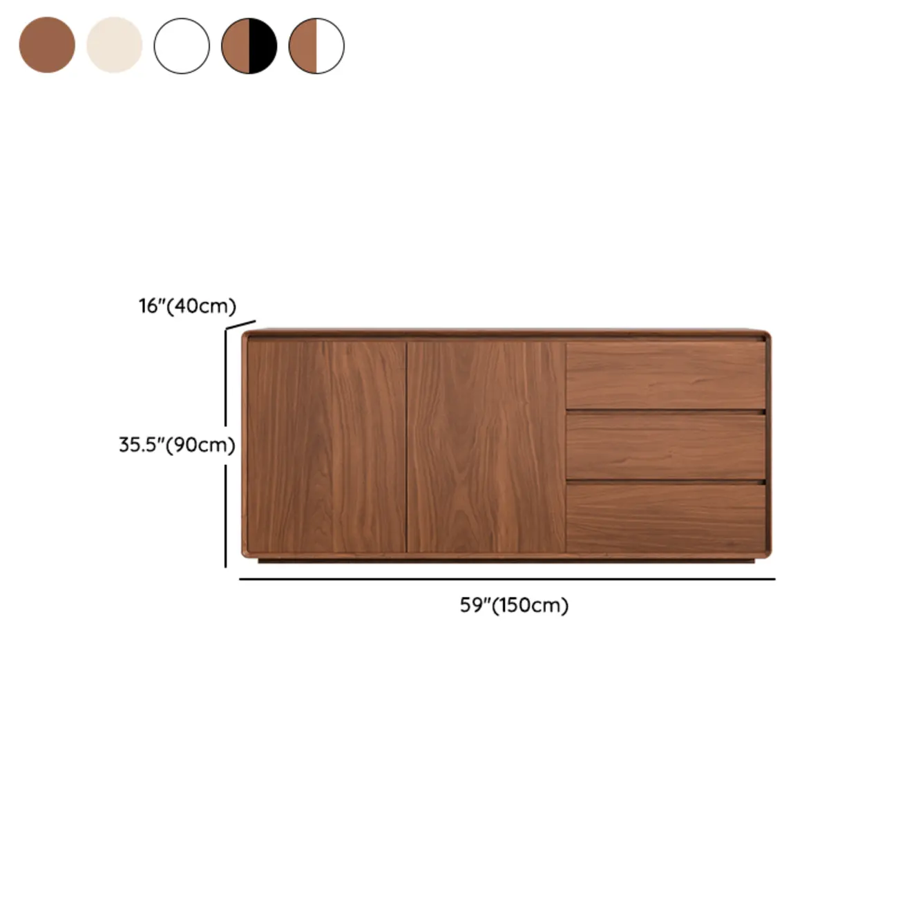 Modern Wooden Sideboard with Drawers for Kitchen Image - 22 | homeyfad