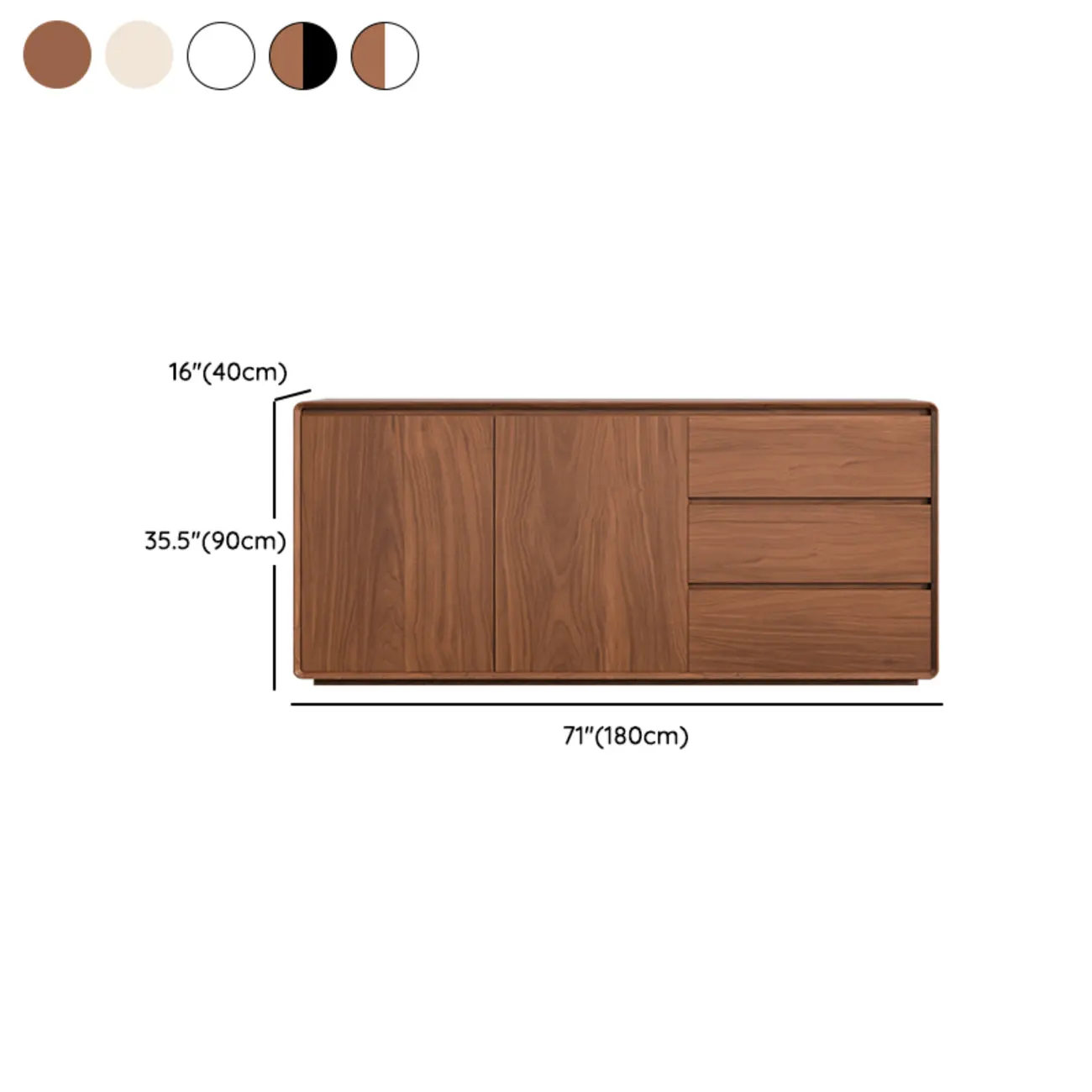 Modern Wooden Sideboard with Drawers for Kitchen Image - 23 | homeyfad