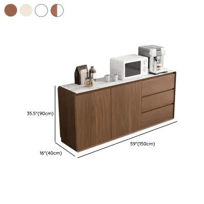 Modern Wooden Sideboard with Drawers for Kitchen Image - 25