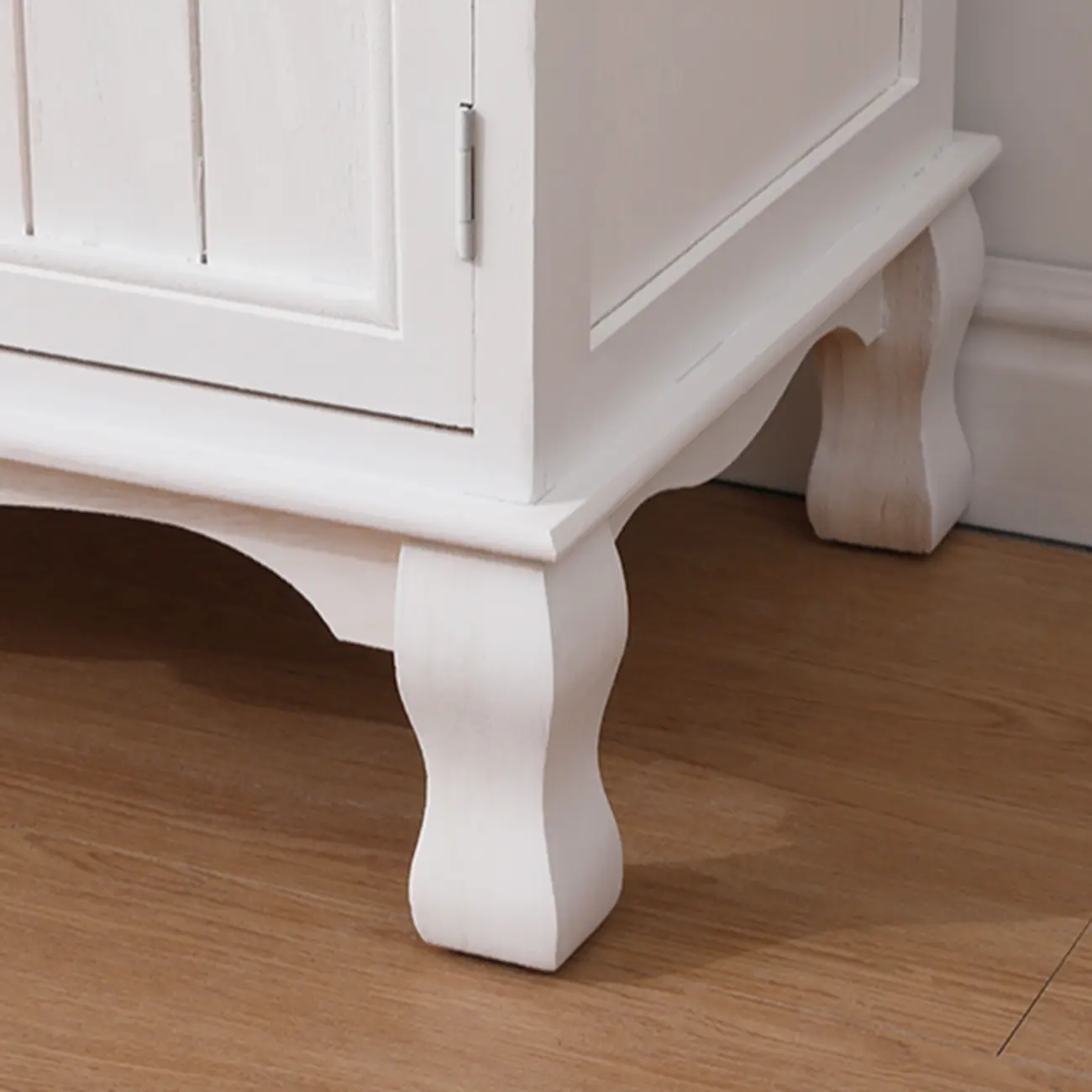 Rustic White Wooden Cabinet for Living Room with Drawers Image - 16 | homeyfad