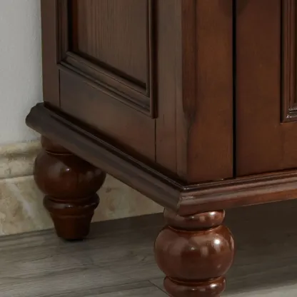 Vintage Ash Wooden Standard Accent Cabinet with 1 Drawer Image - 7