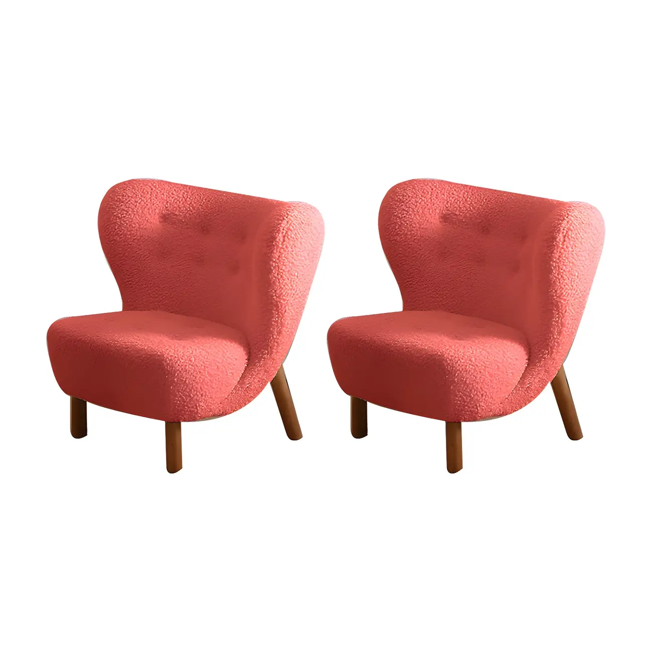 Modern Sheepskin Fabric Lounge Chair in Airy Blue Image - 30 | homeyfad