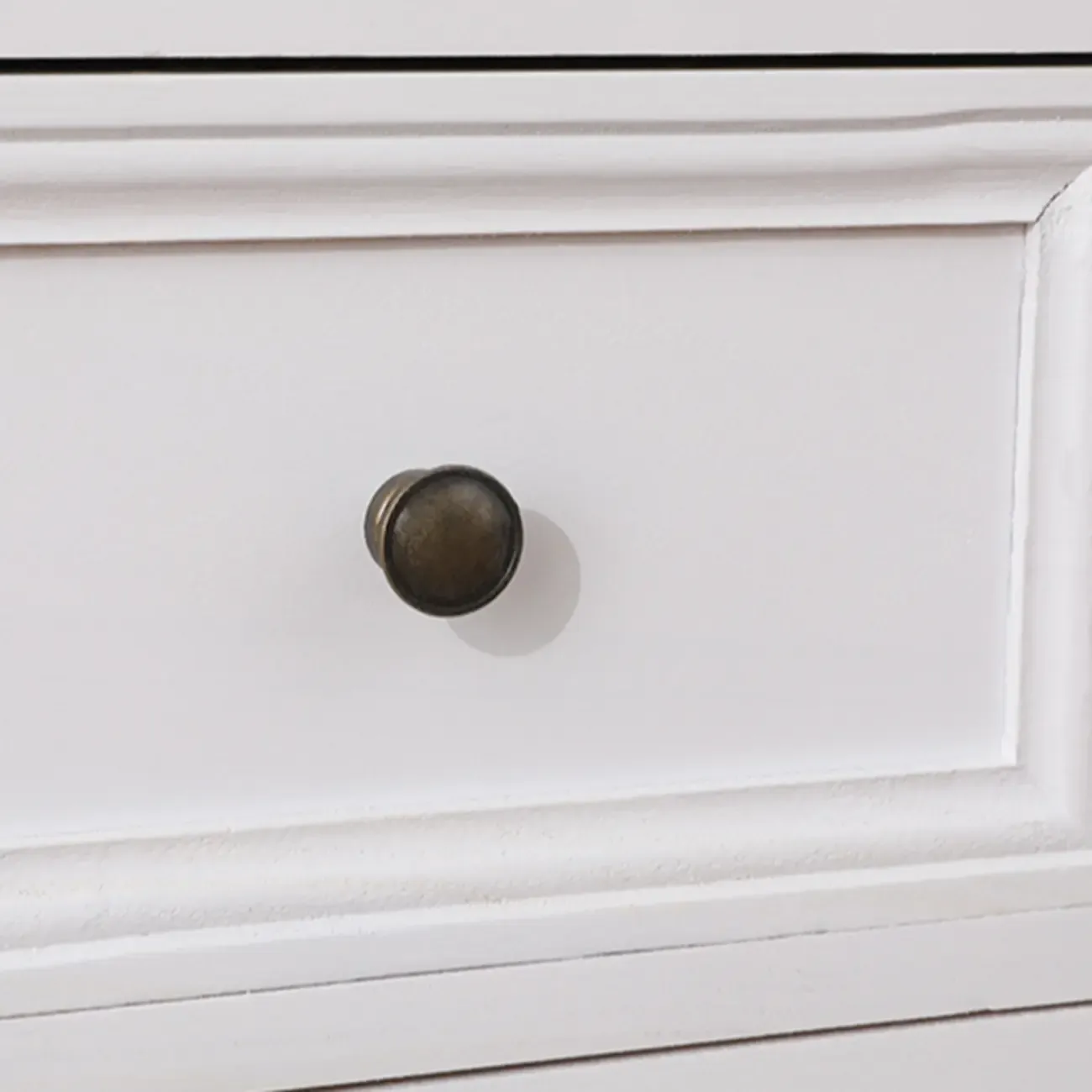 Rustic White Wooden Cabinet for Living Room with Drawers Image - 21