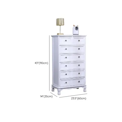 Rustic White Wooden Cabinet for Living Room with Drawers Image - 25