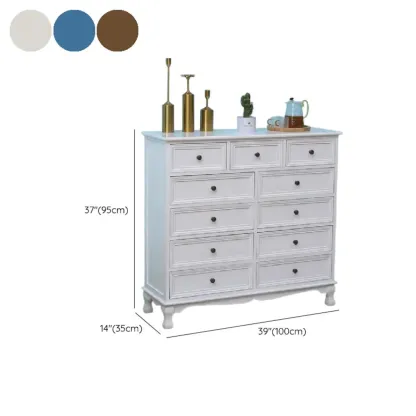 Rustic White Wooden Cabinet for Living Room with Drawers Image - 26