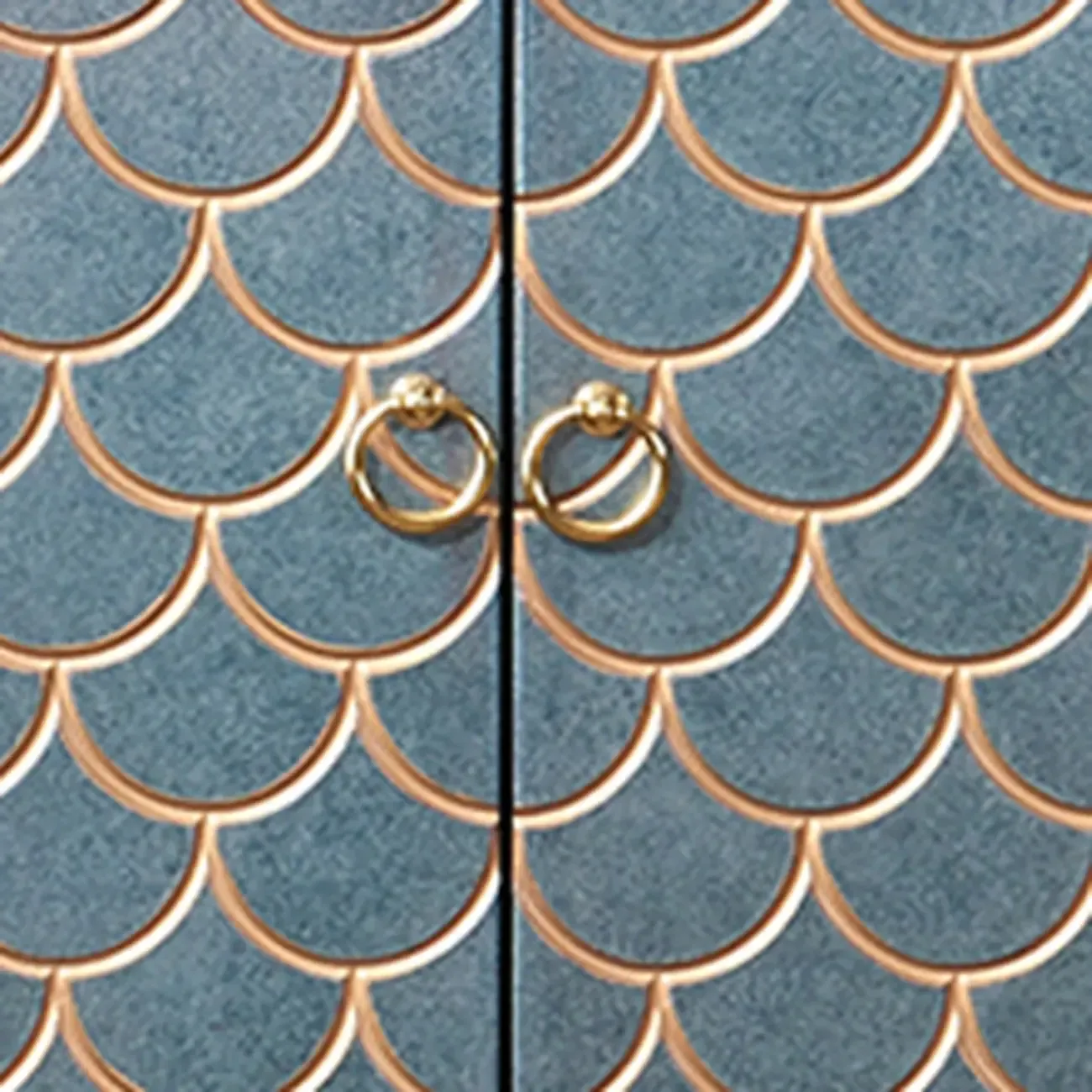 Glam Rectangular Cabinet for Home with Regular Patterns Image - 9