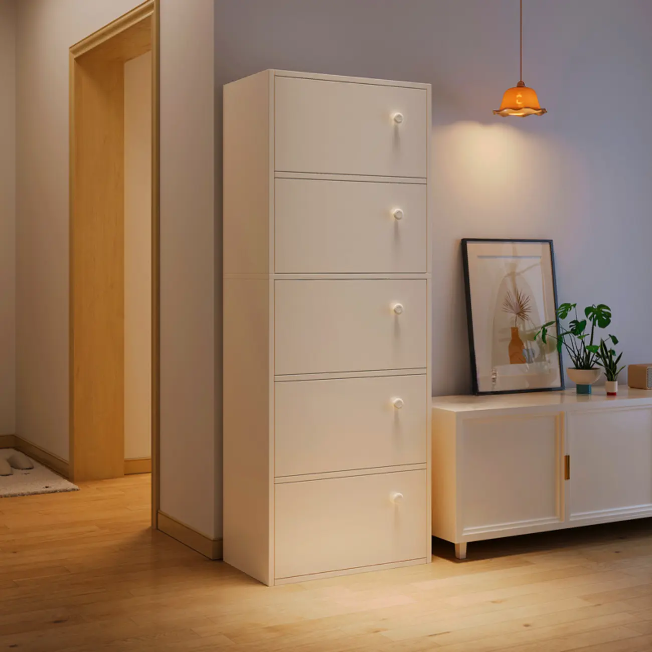 60"Modern White Freestanding Cabinets for any Space  Image - 1 | homeyfad