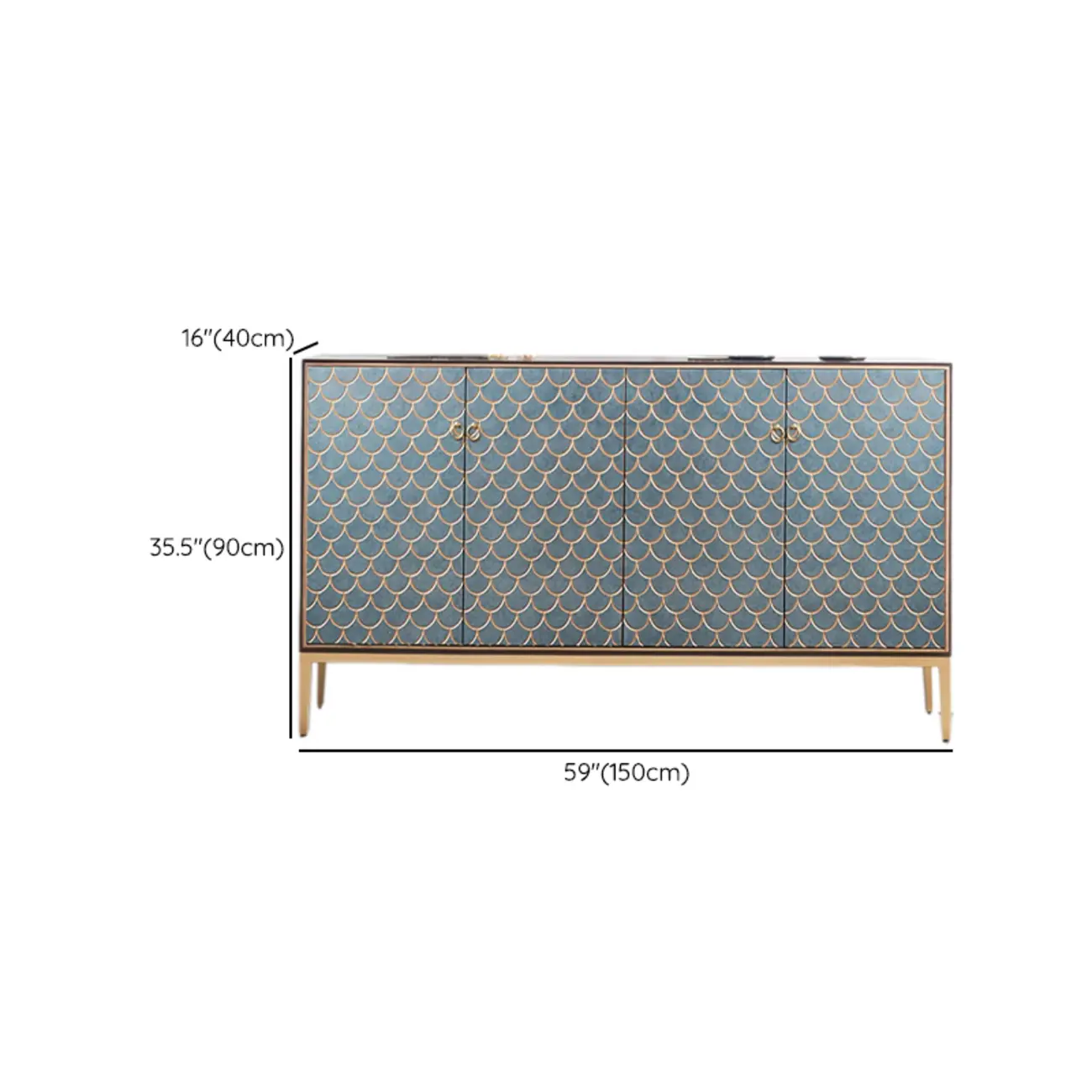 Glam Rectangular Cabinet for Home with Regular Patterns Image - 14 | homeyfad