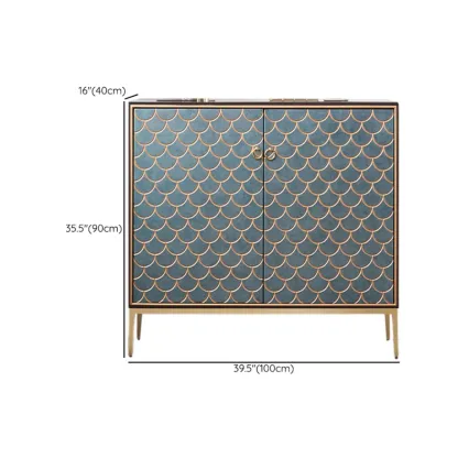 Glam Rectangular Cabinet for Home with Regular Patterns Image - 16