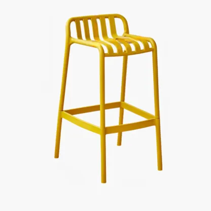 Modern Plastic Bar Stools for Bistro with Backrest Image - 10