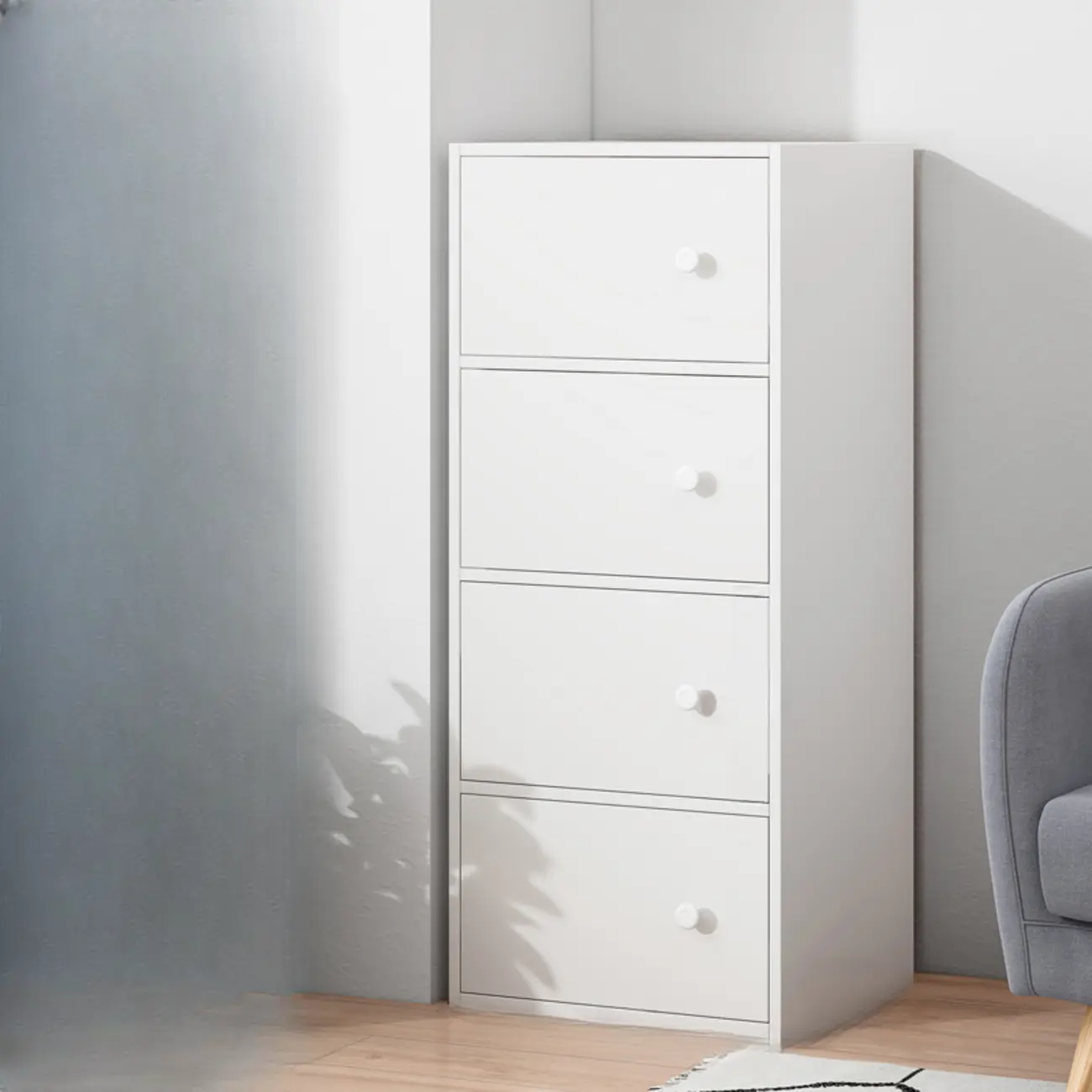 60"Modern White Freestanding Cabinets for any Space  Image - 8 | homeyfad