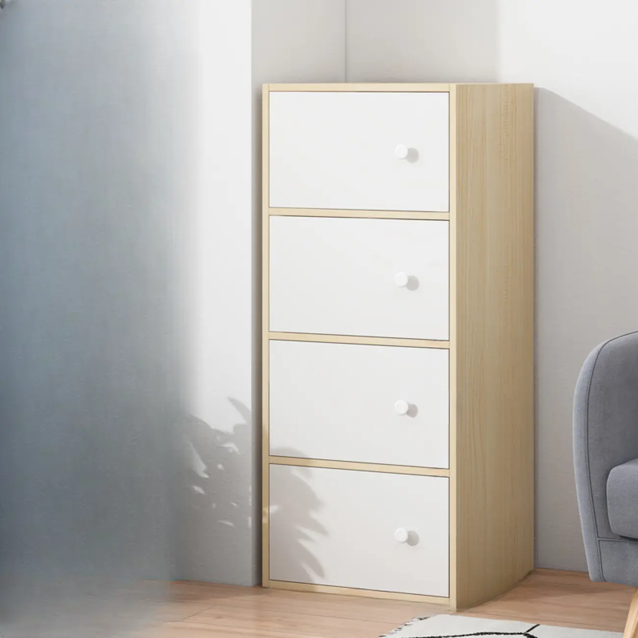 60"Modern White Freestanding Cabinets for any Space  Image - 10 | homeyfad