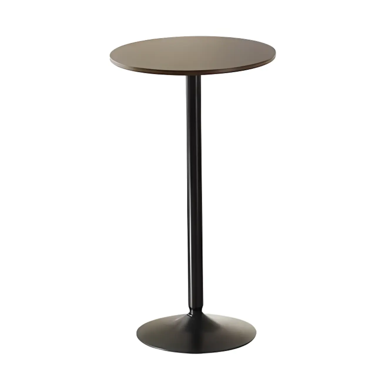 Scandinavian 36" Wooden Round Bistro Table with Metal Pedestal Image - 6 | homeyfad