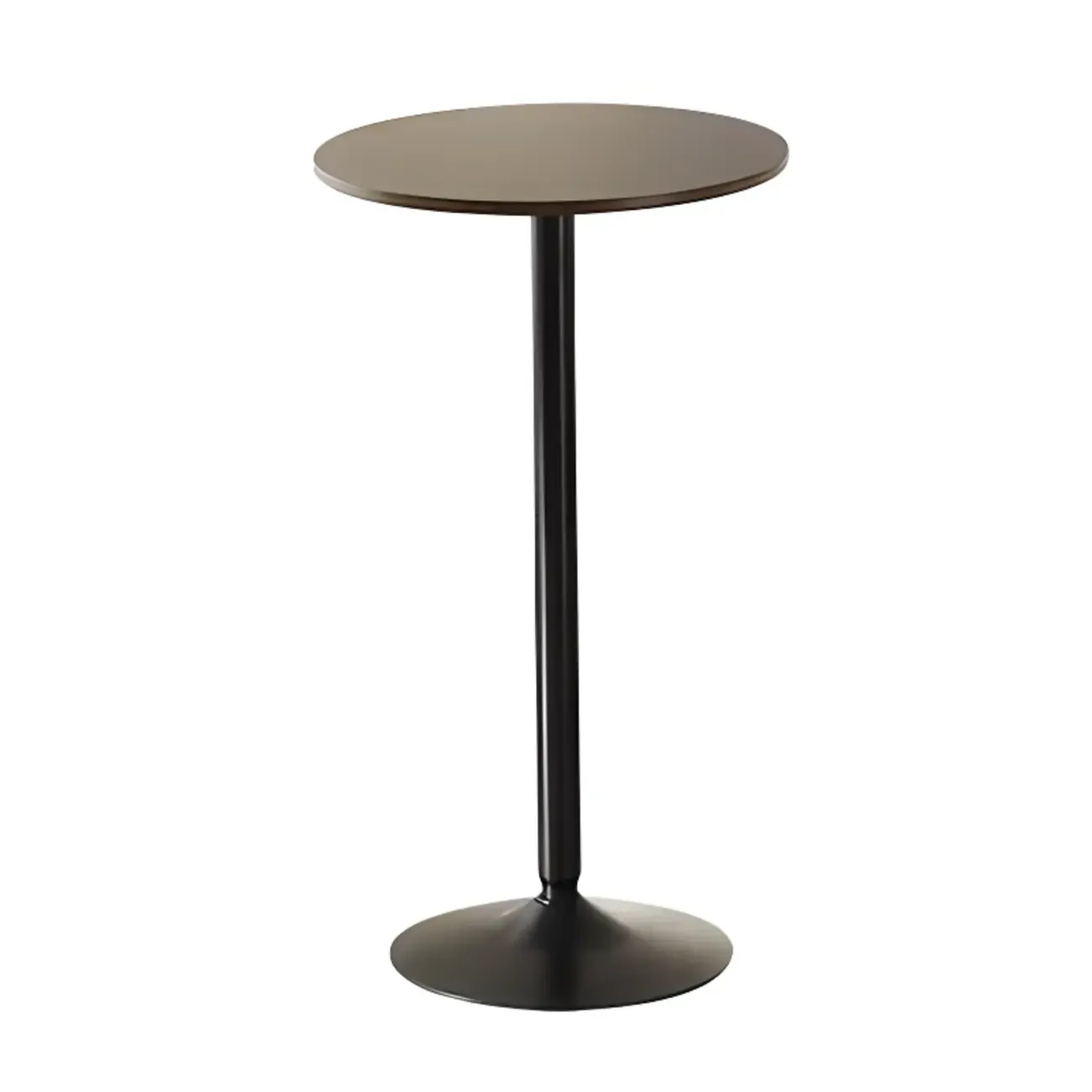 Scandinavian 36" Wooden Round Bistro Table with Metal Pedestal Image - 6