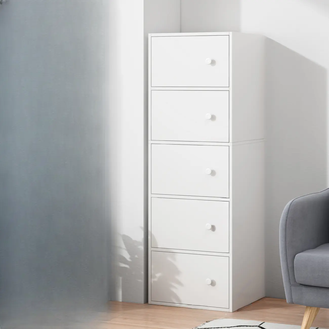 60"Modern White Freestanding Cabinets for any Space  Image - 12 | homeyfad