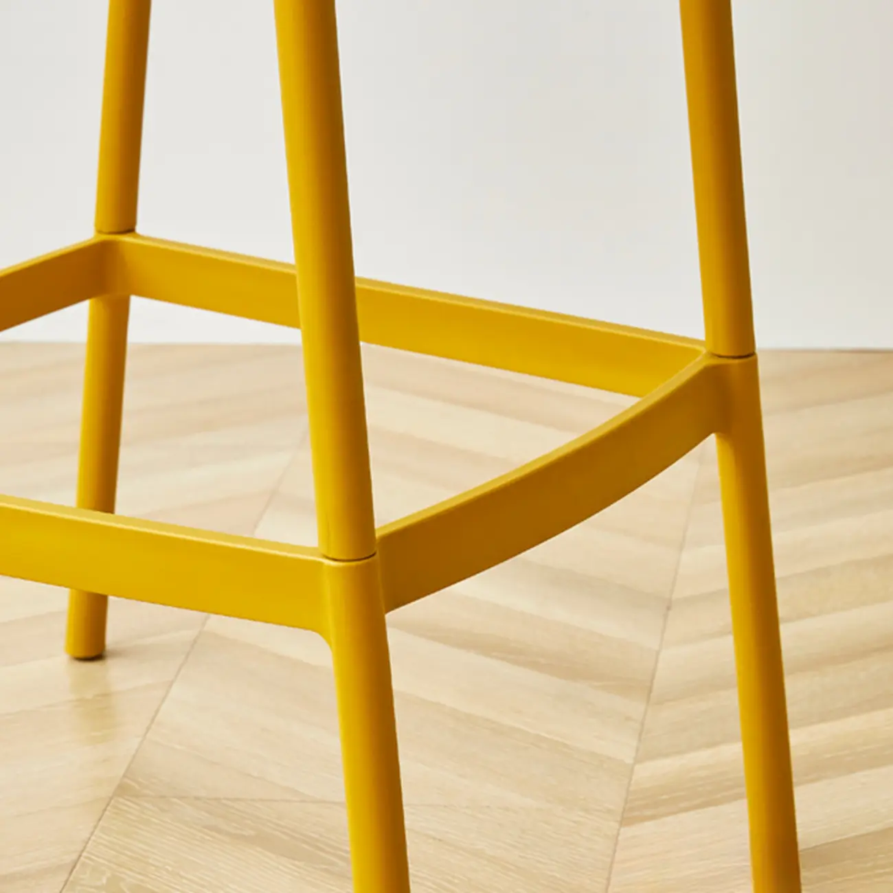 Minimalist Plastic Armless Low Back Counter Bar Stools Image - 8 | homeyfad