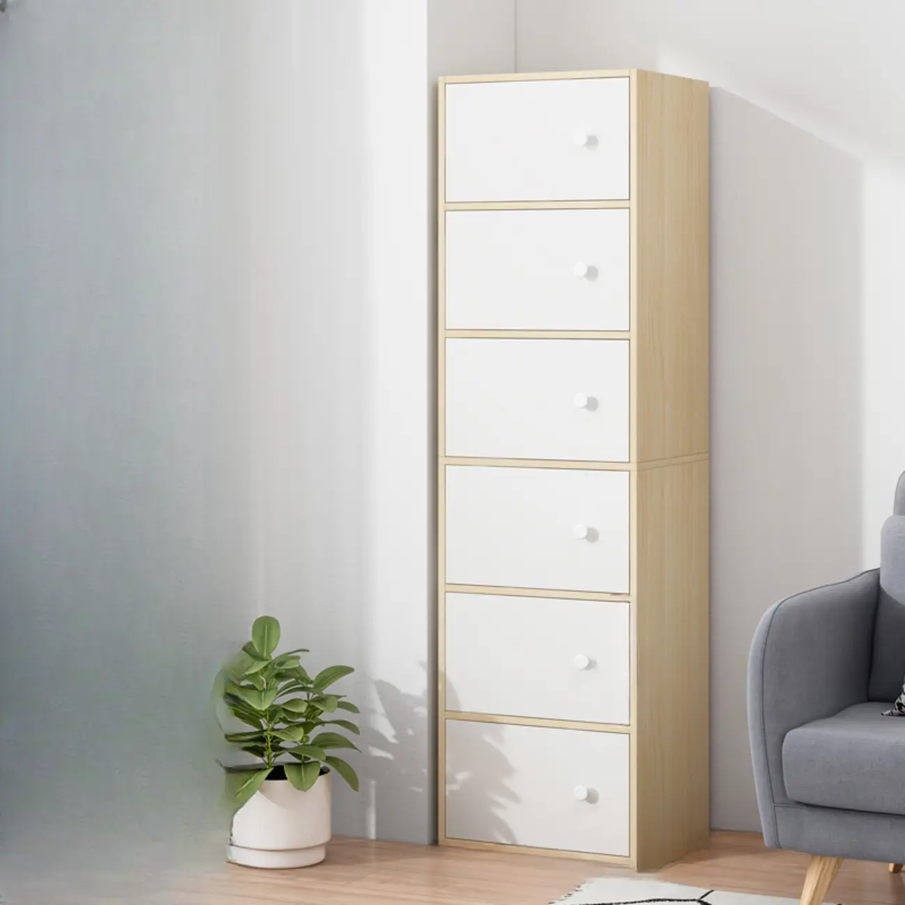 60"Modern White Freestanding Cabinets for any Space  Image - 13 | homeyfad