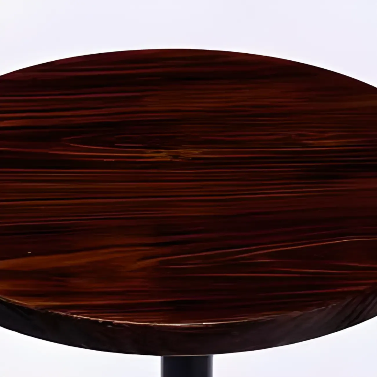 Scandinavian 36" Wooden Round Bistro Table with Metal Pedestal Image - 8