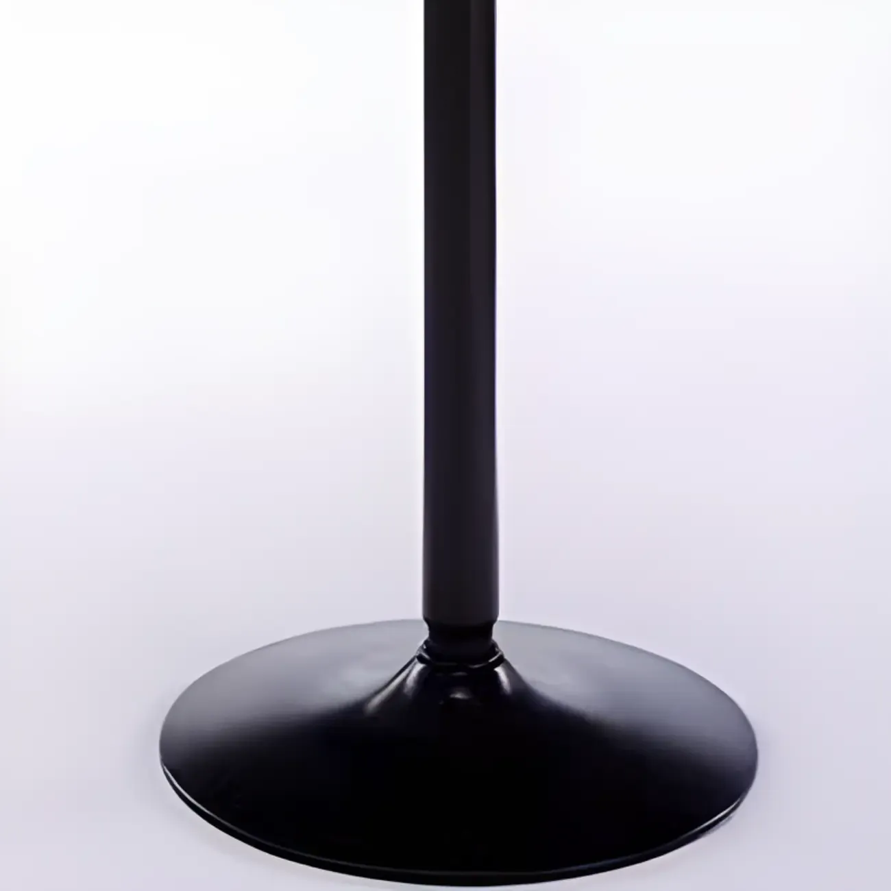 Scandinavian 36" Wooden Round Bistro Table with Metal Pedestal Image - 9