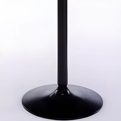 Scandinavian 36" Wooden Round Bistro Table with Metal Pedestal Image - 9