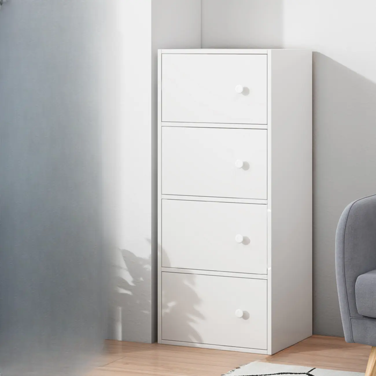 60"Modern White Freestanding Cabinets for any Space  Image - 15 | homeyfad